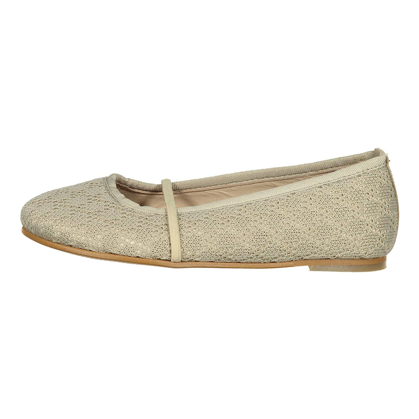 Ladida Shoes Beige Mesh Strap Flats - Image 2