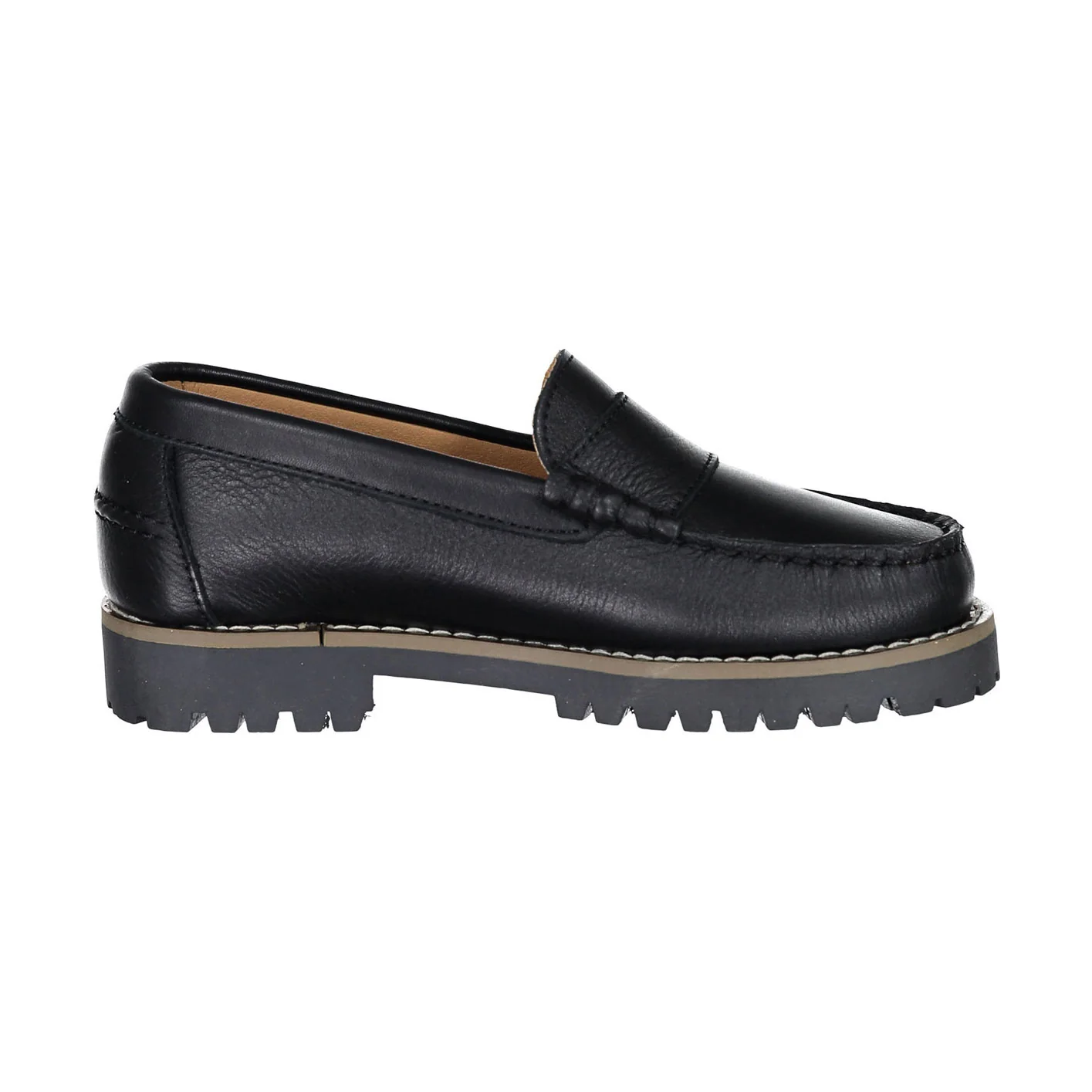 Ladida Shoes Black Leather Chunky Loafers - Image 3