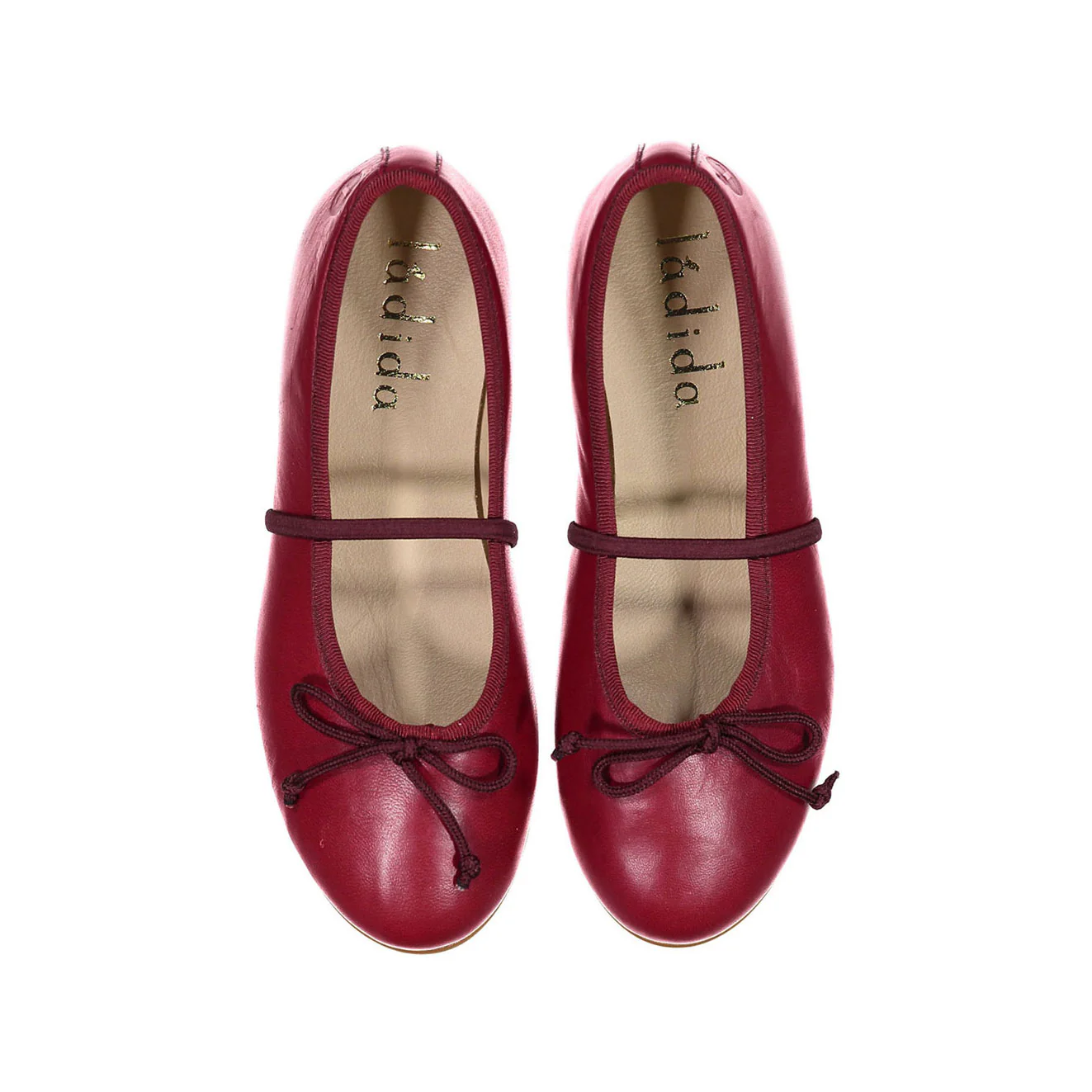 Ladida Shoes Burgundy Leather Mary Janes