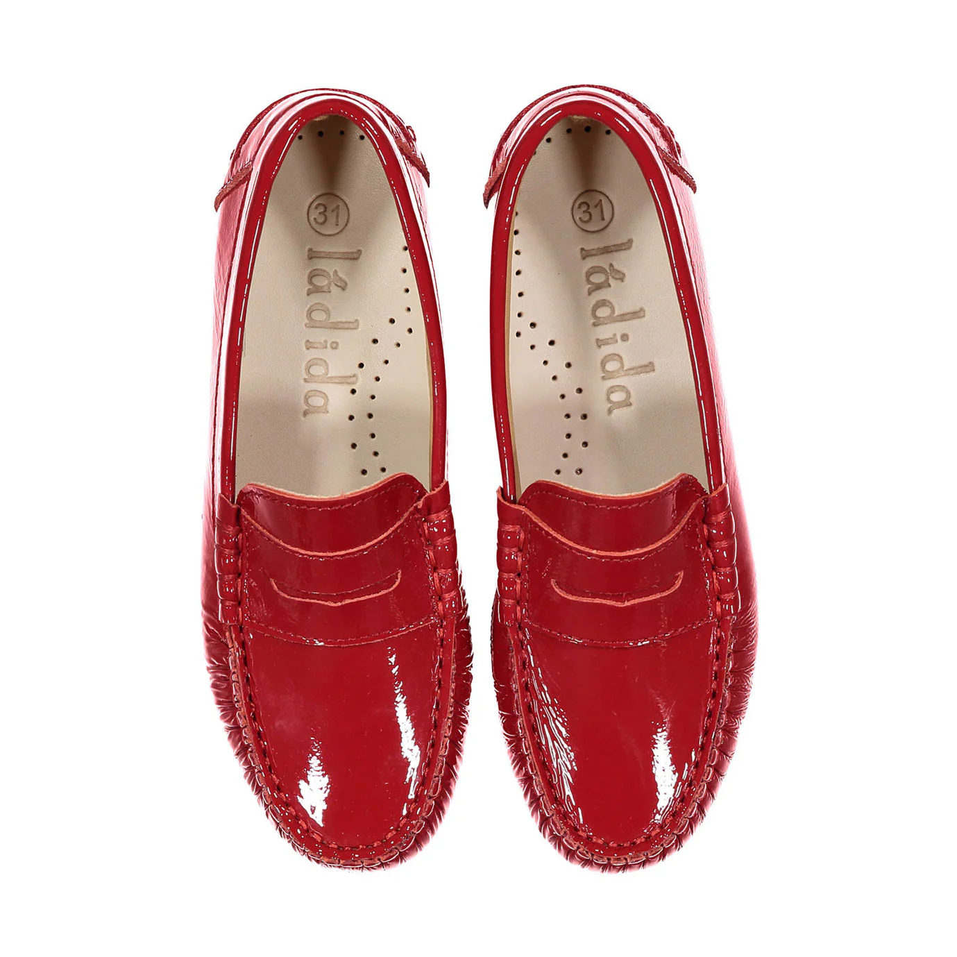 Ladida Shoes Cherry Patent Penny Loafer