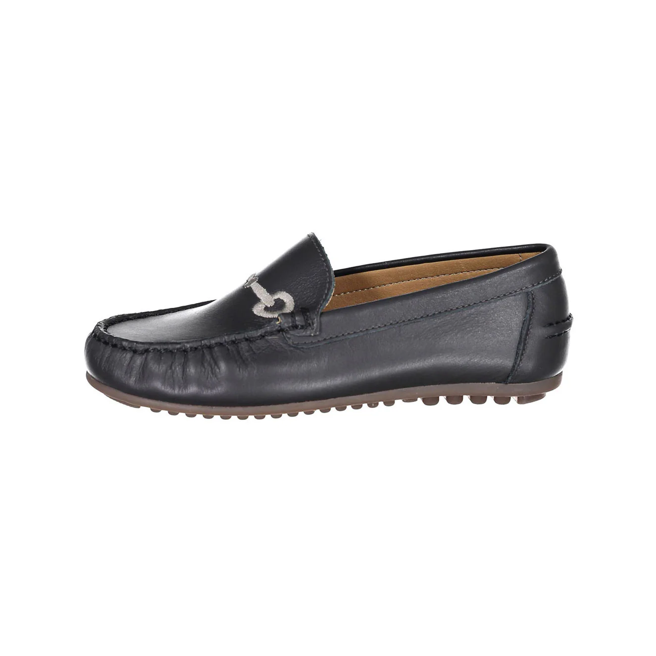 Ladida Shoes Dark Gray Embroidered Buckle Loafer - Image 2