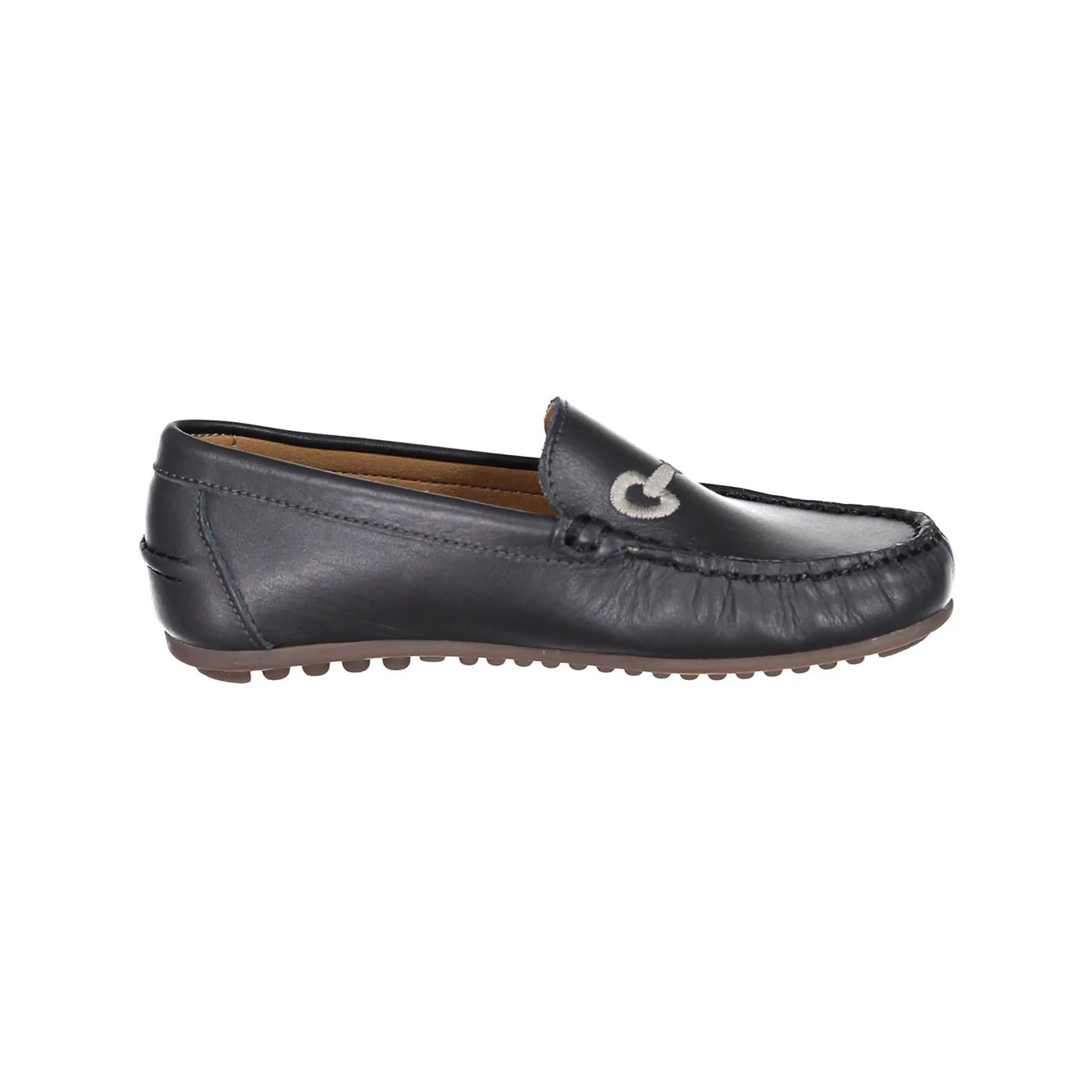 Ladida Shoes Dark Gray Embroidered Buckle Loafer - Image 3