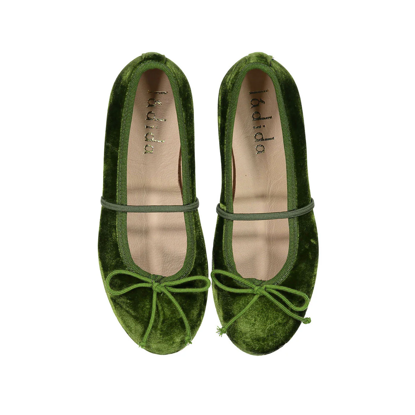 Ladida Shoes Green Velvet Mary Janes