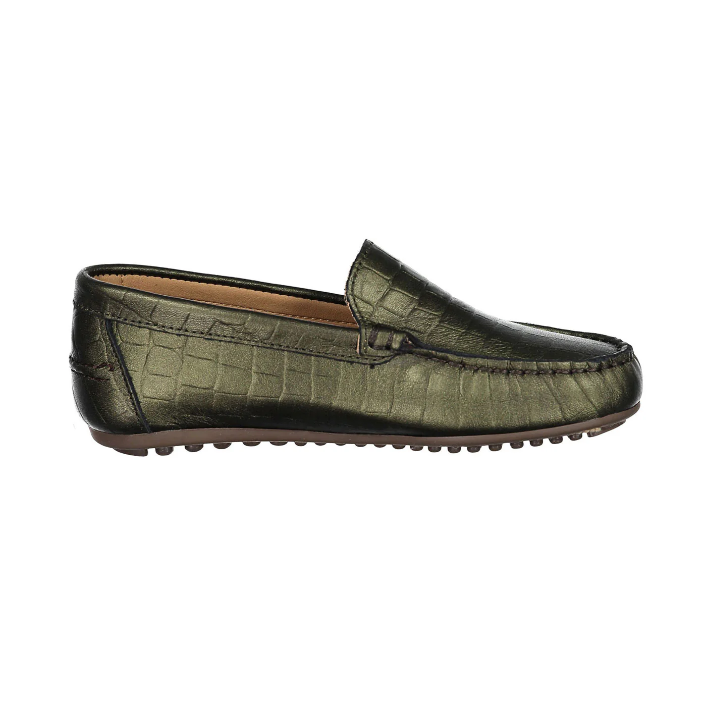Ladida Shoes Khaki Green Croc Loafer - Image 3