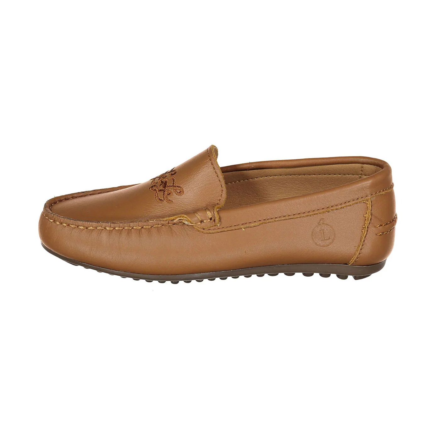 Ladida Shoes Luggage Brown Logo Embroidered Loafer - Image 2