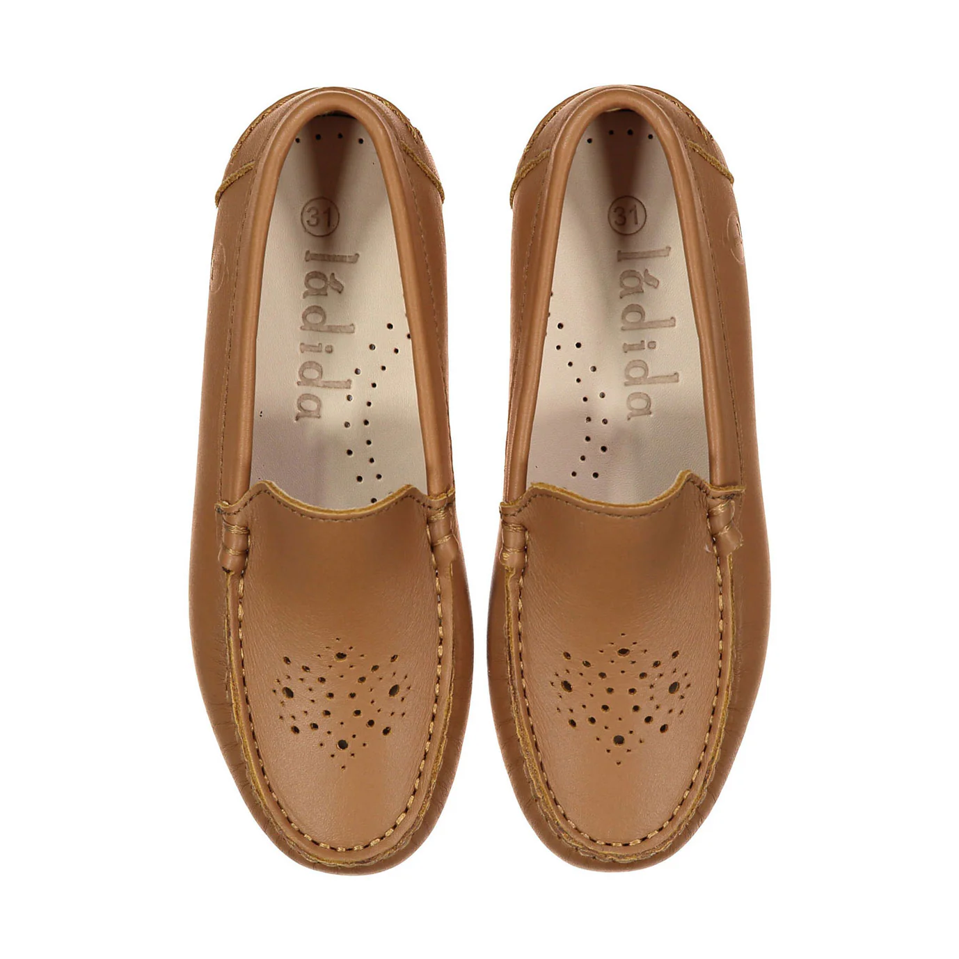 Ladida Shoes Luggage Eyelet Design Loafers