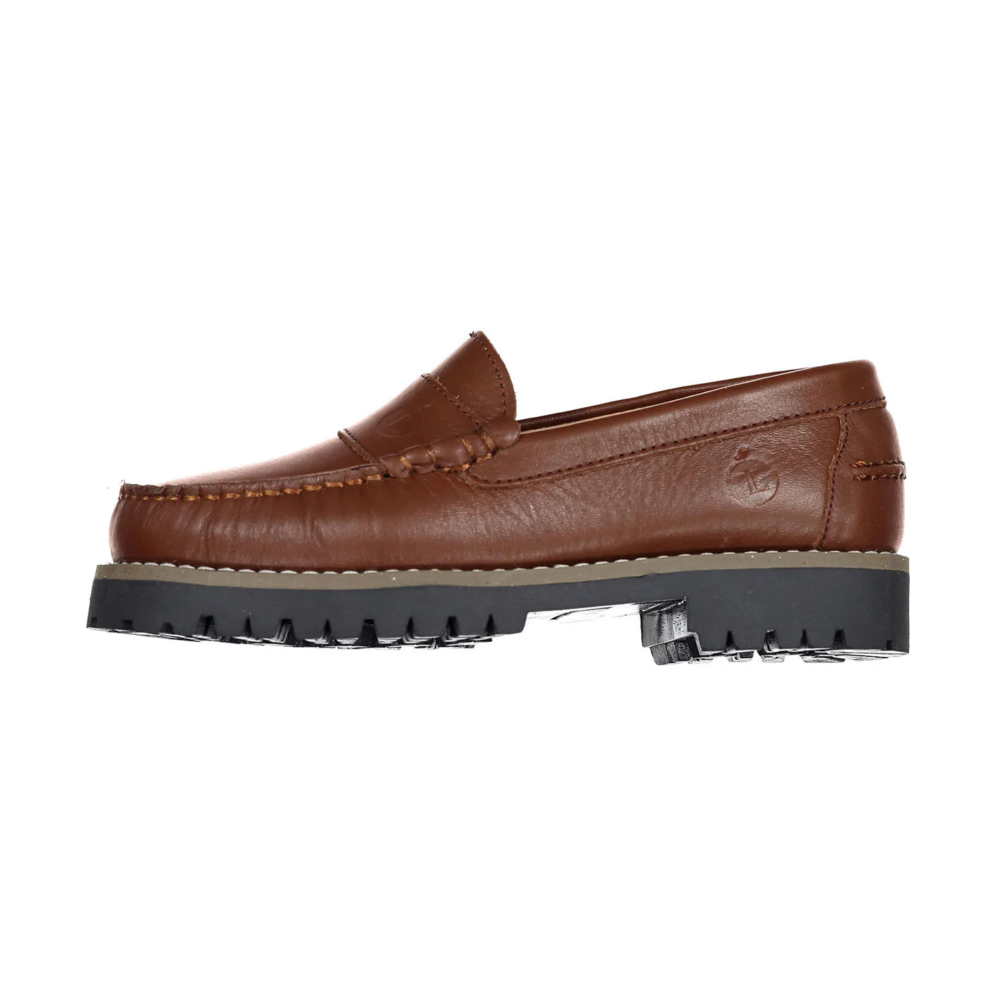 Ladida Shoes Luggage Leather Chunky Loafers - Image 2