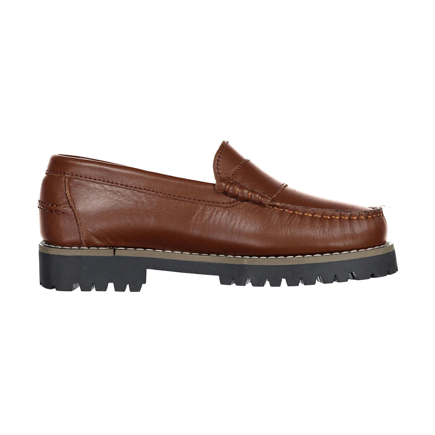 Ladida Shoes Luggage Leather Chunky Loafers - Image 3