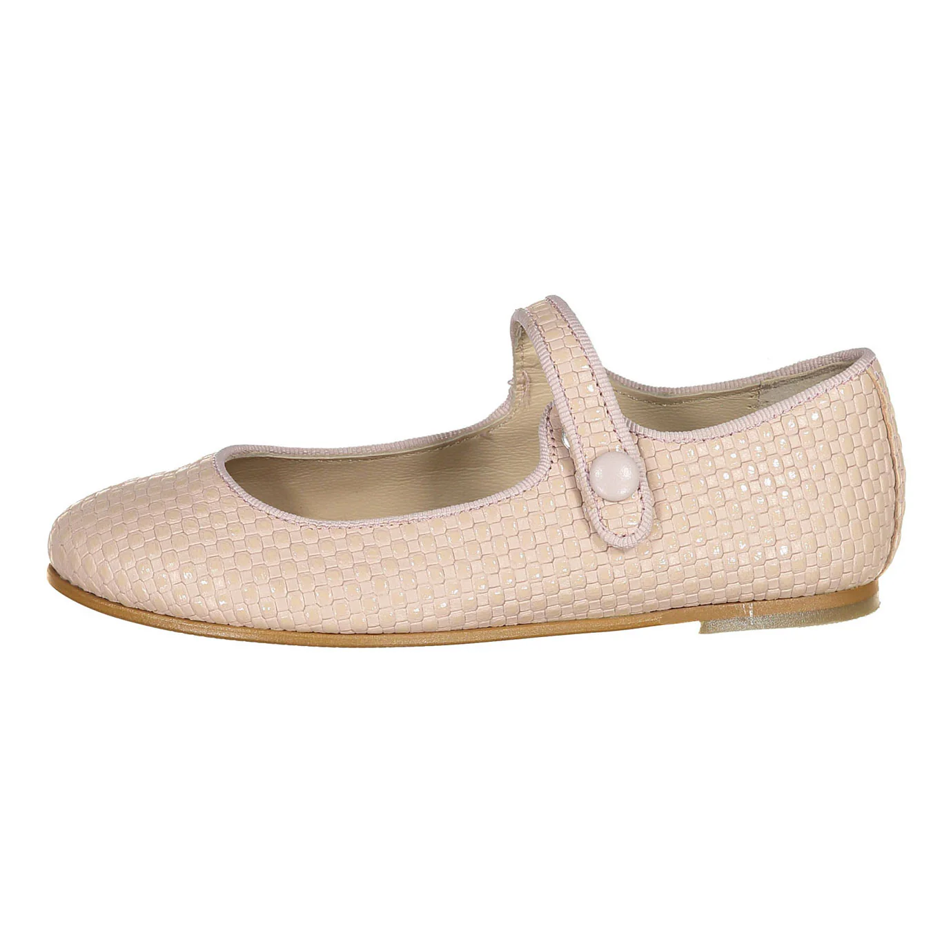 Ladida Shoes Nude Woven Leather Mary Janes - Image 2