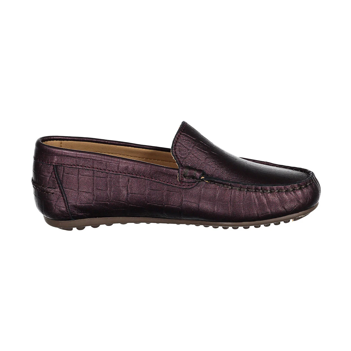 Ladida Shoes Raspberry Metallic Croc Loafer - Image 3