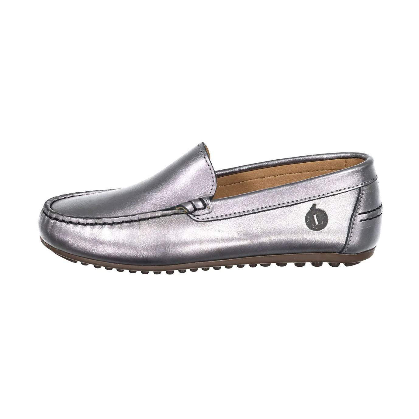 Ladida Shoes Silver Metallic Leather Loafer - Image 2