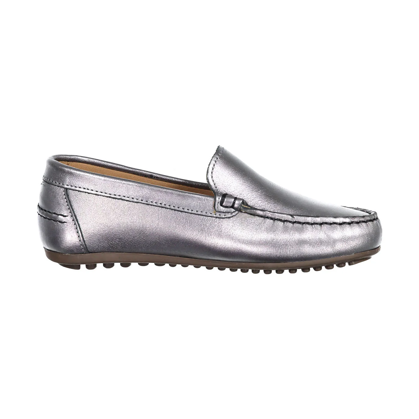 Ladida Shoes Silver Metallic Leather Loafer - Image 3