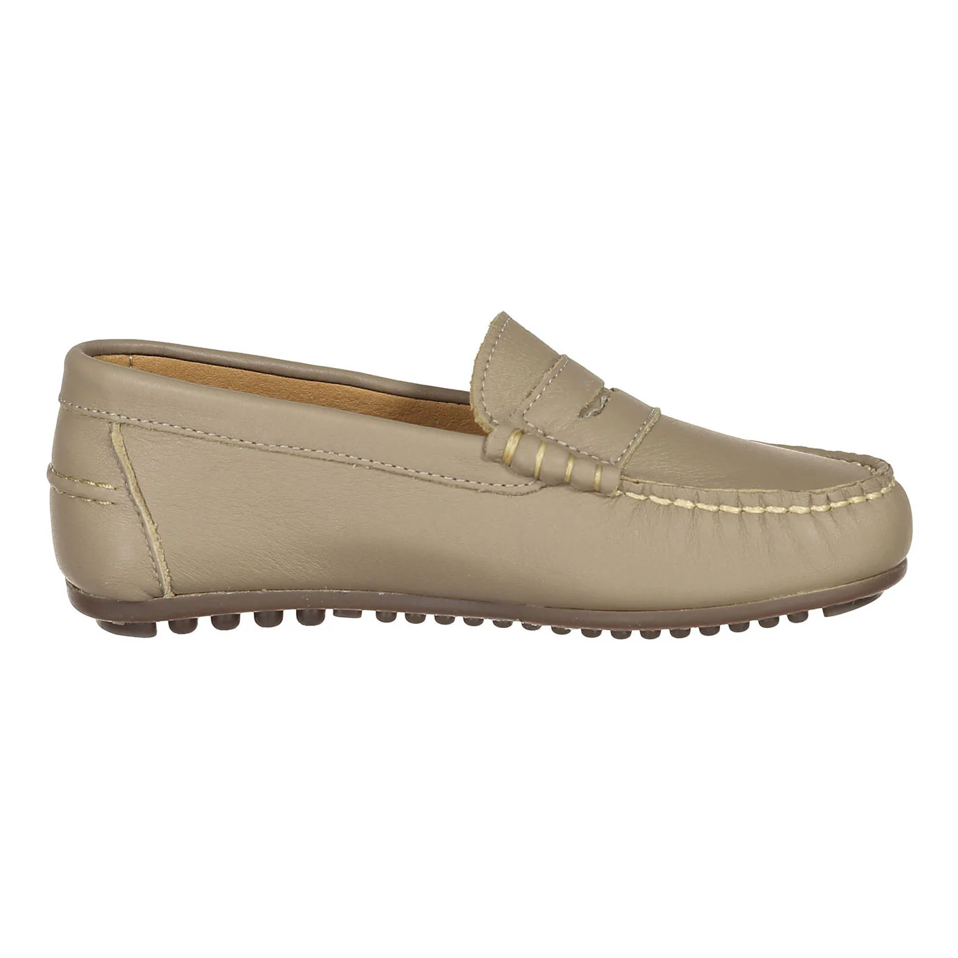 Ladida Shoes Taupe Leather Loafers - Image 3