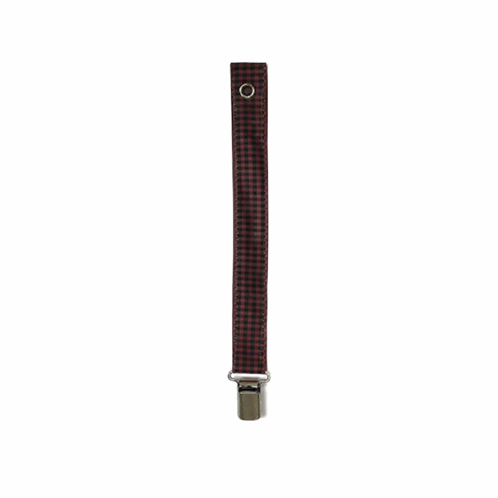 Lalaby Indigo Check Pacifier Clip