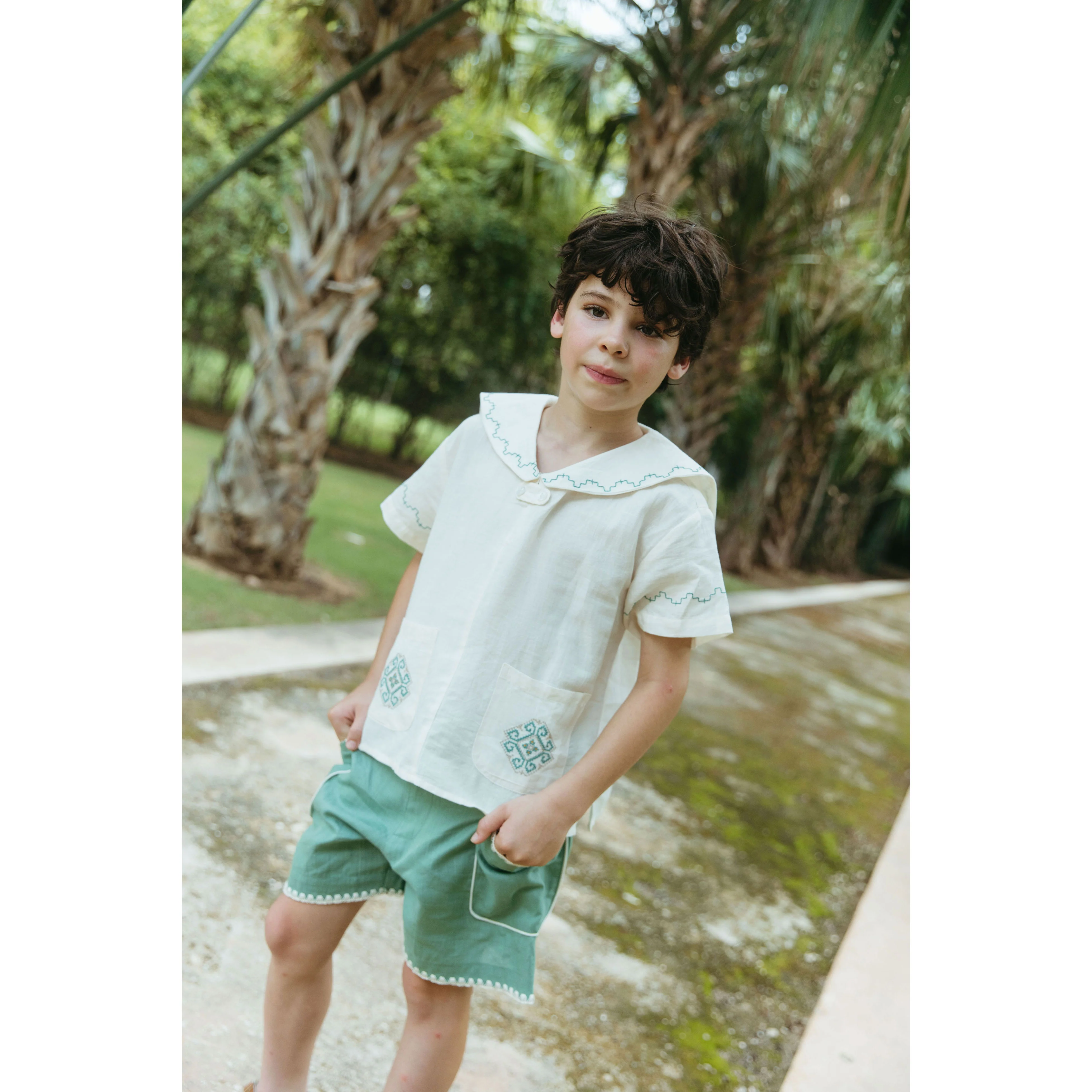 Lali  Antique White Sailor Shirt - Image 2