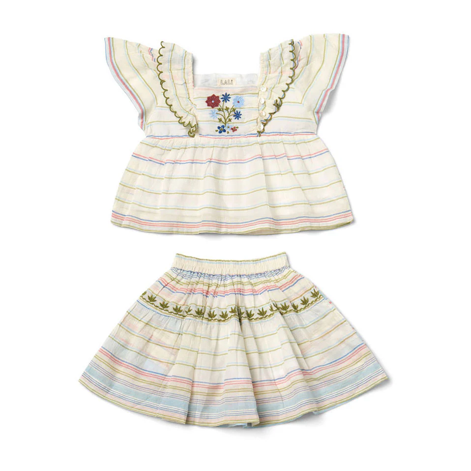 Lali Border Stripe Lucy Skirt Set