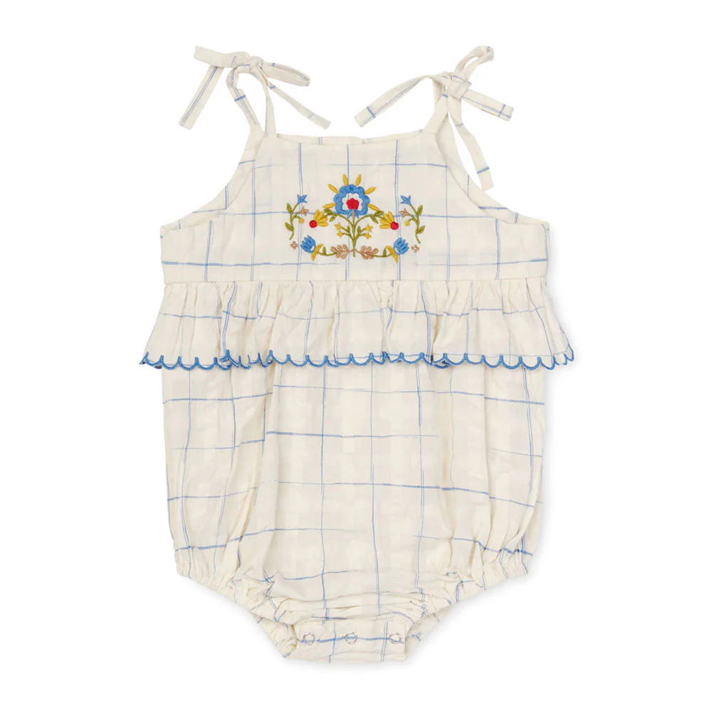 Lali Space Dye Checks Summer Frannie Romper