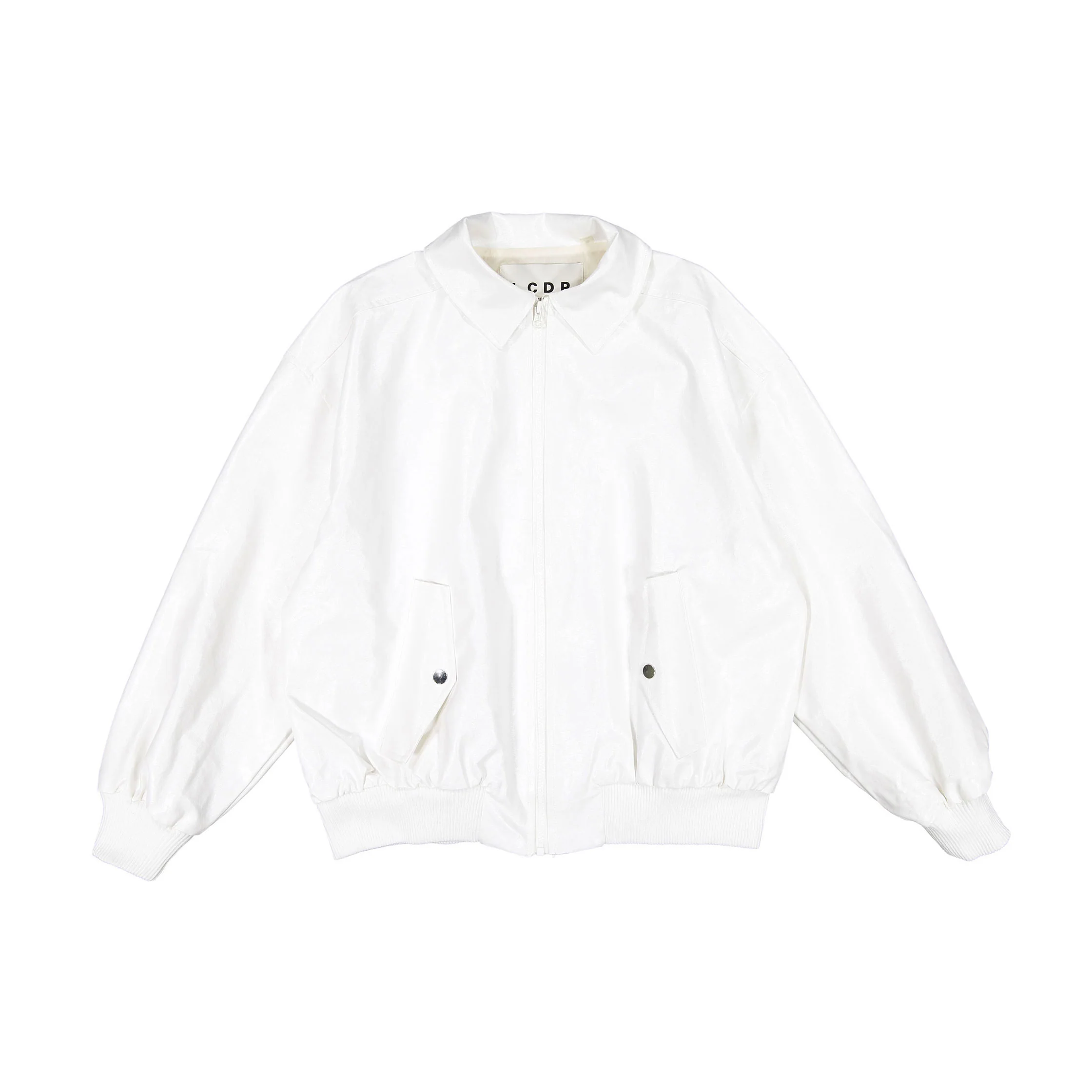 Les Coyotes De Paris Chalk White Oversized Coated Bomber