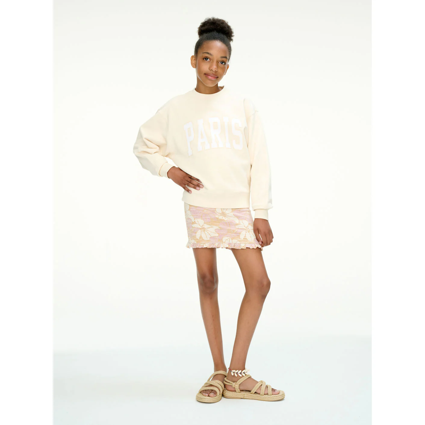 Les Coyotes De Paris Cream Relaxed Fit Artwork Sweatshirt - Image 4