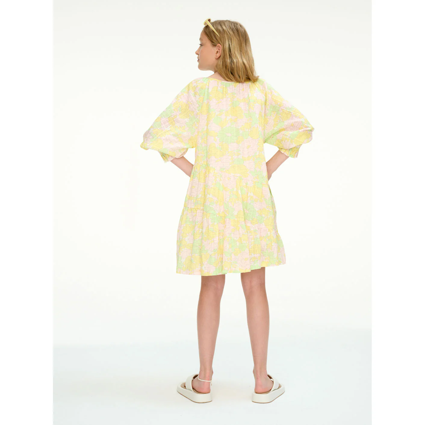 Les Coyotes De Paris Floral Sketch Printed Voluminous Mini Dress - Image 4