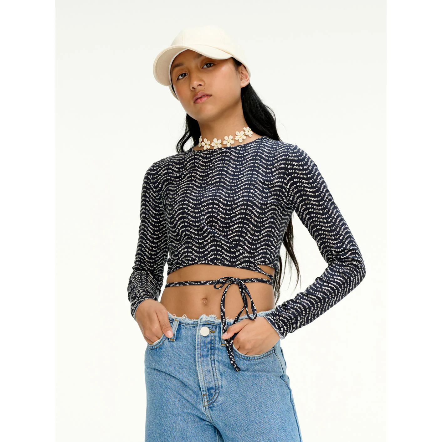 Les Coyotes De Paris Logo Wave Printed Top - Image 2