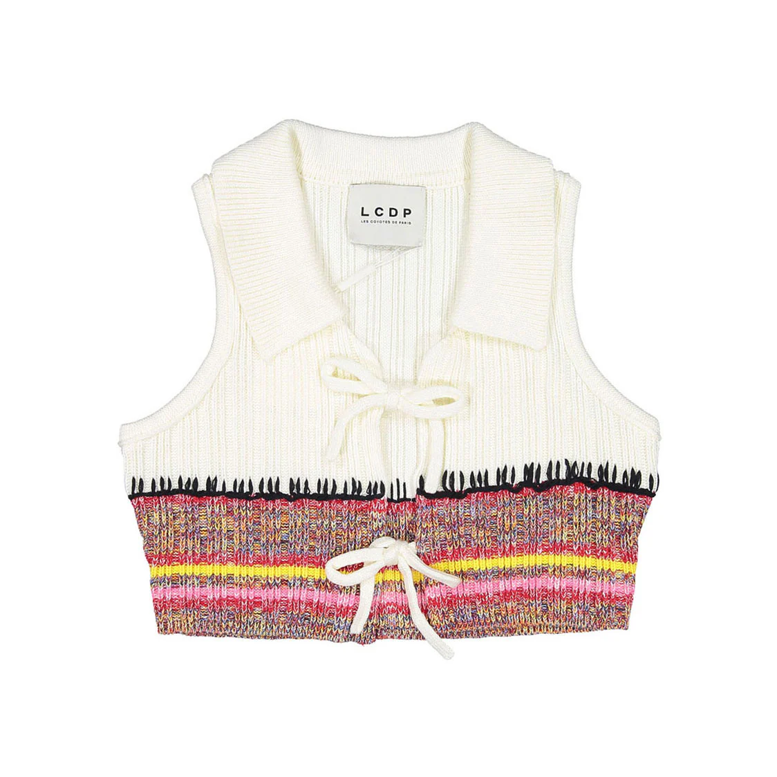 Les Coyotes De Paris Multi Color Knitted Space Yarn Gilet