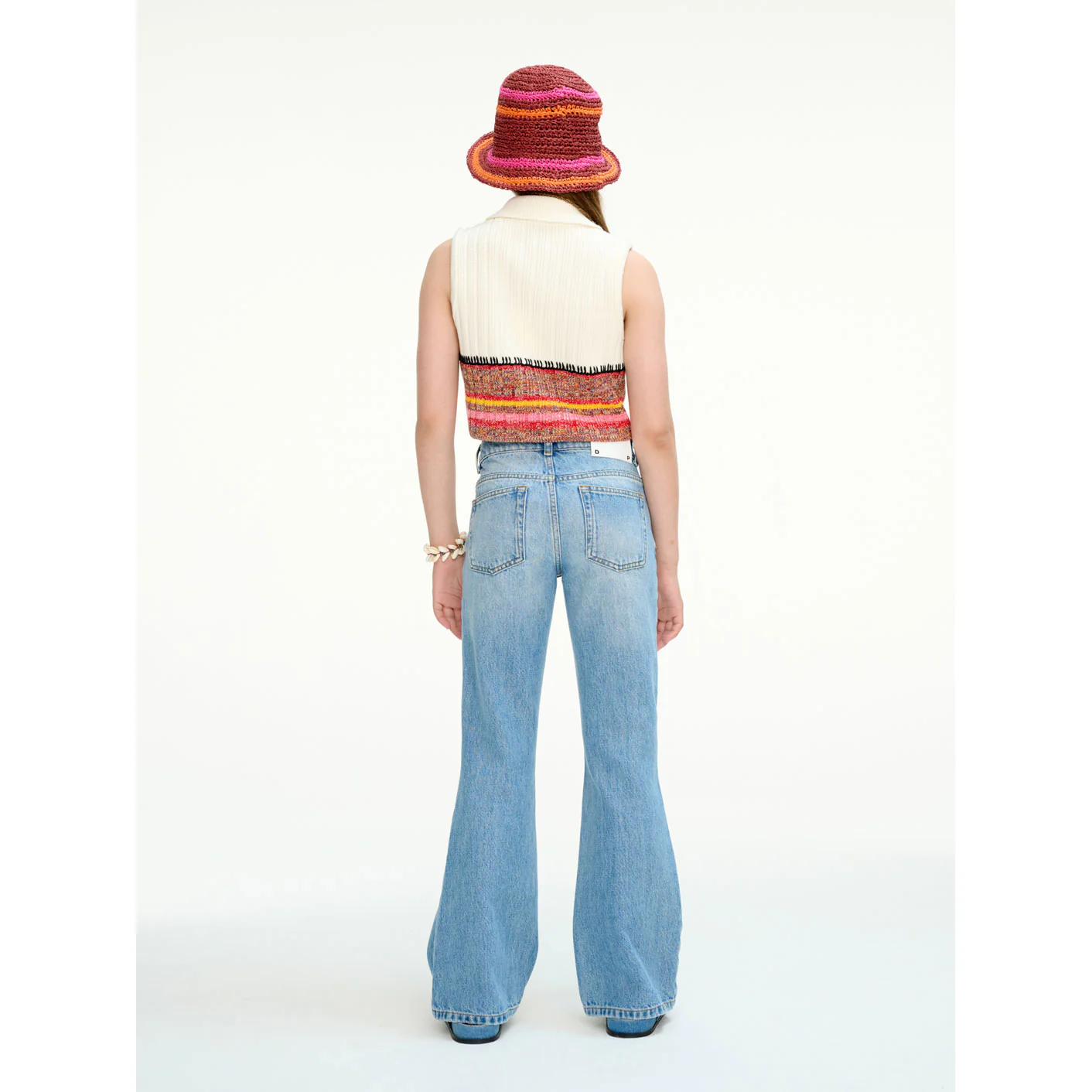 Les Coyotes De Paris Multi Color Knitted Space Yarn Gilet - Image 4