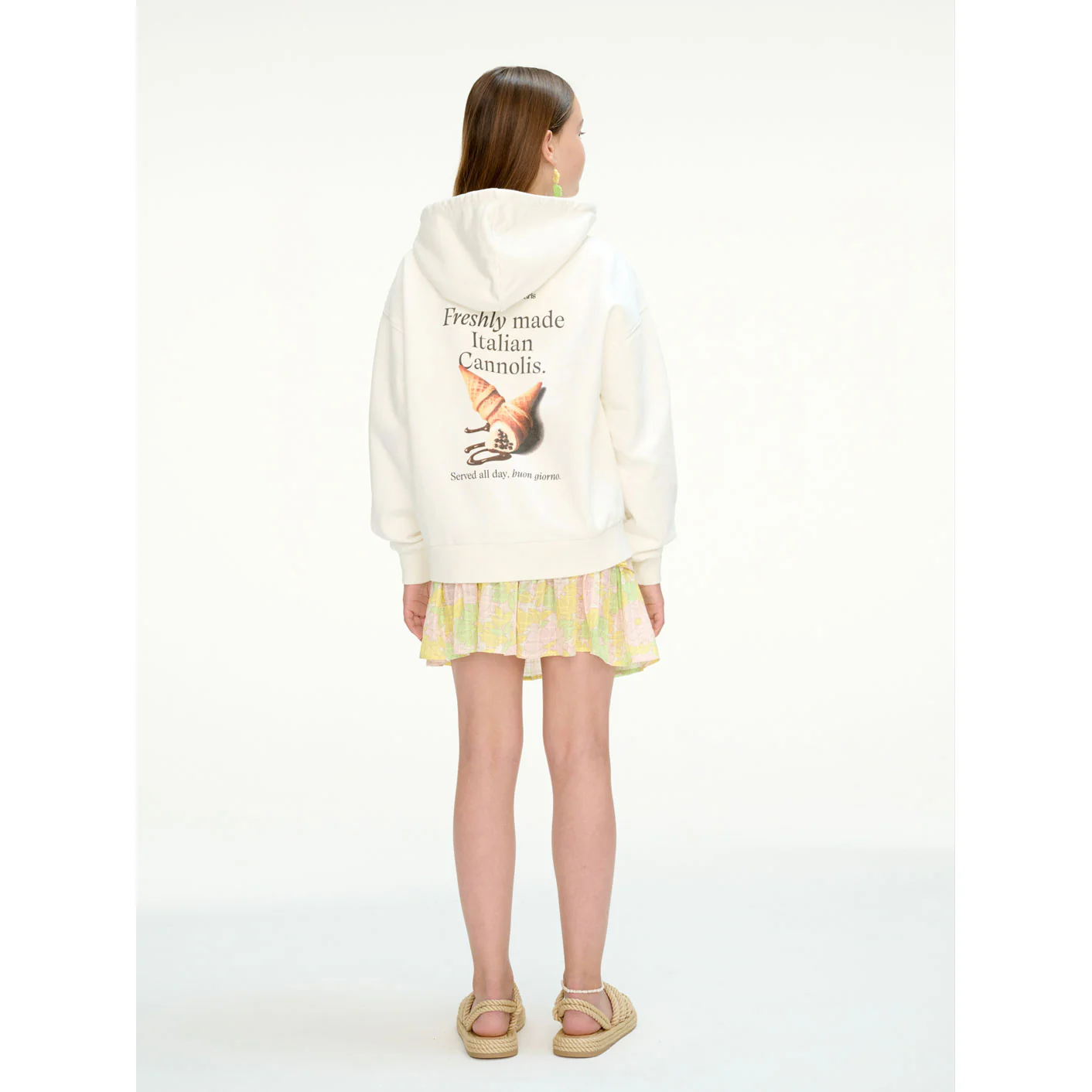 Les Coyotes De Paris Off White Oversized Cannoli Hoodie - Image 4