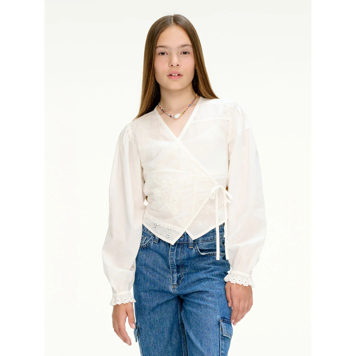 Les Coyotes De Paris Off White Romantic Wrap Top - Image 2