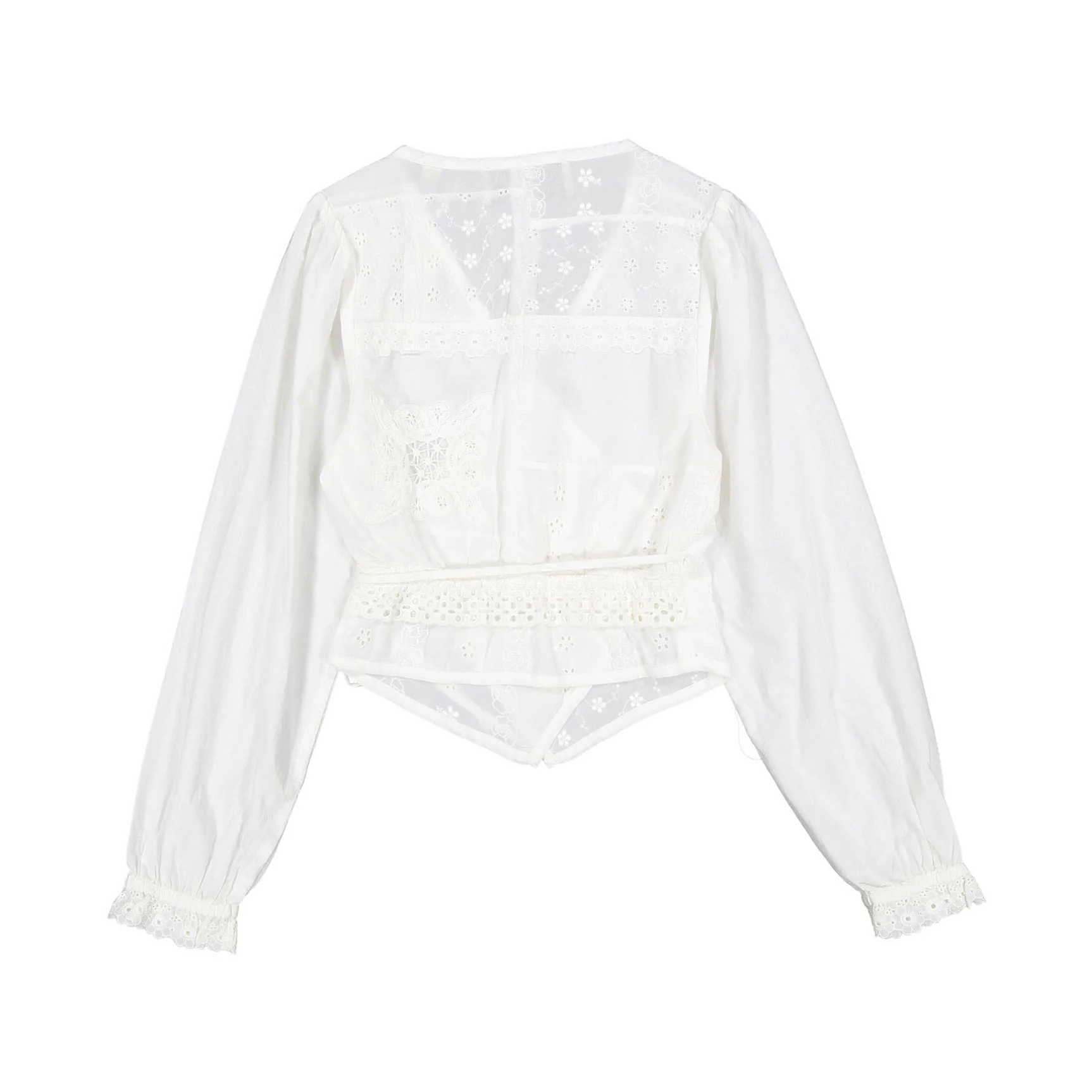 Les Coyotes De Paris Off White Romantic Wrap Top - Image 3