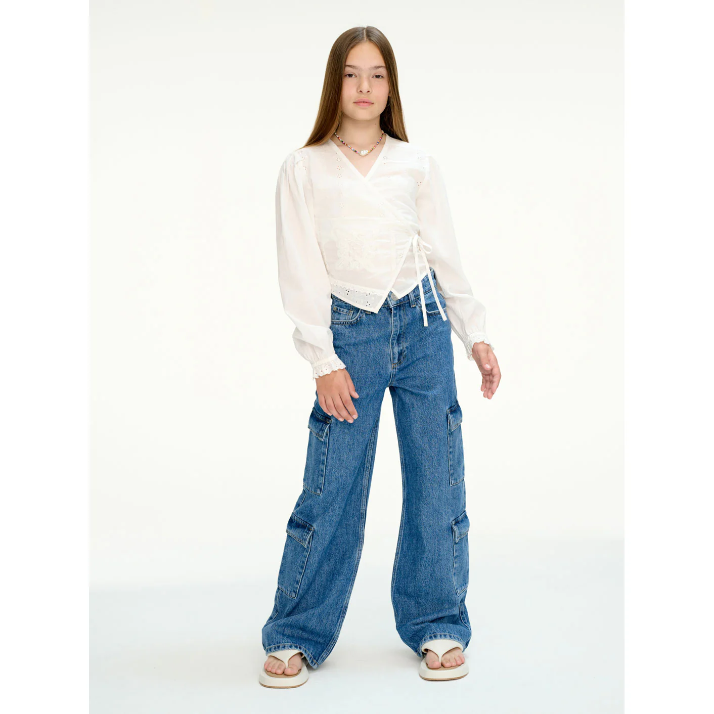 Les Coyotes De Paris Off White Romantic Wrap Top - Image 4