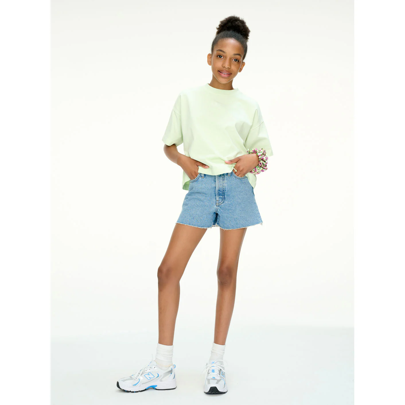 Les Coyotes De Paris Pistachio Oversized Garment-Dye Logo T-Shirt - Image 2