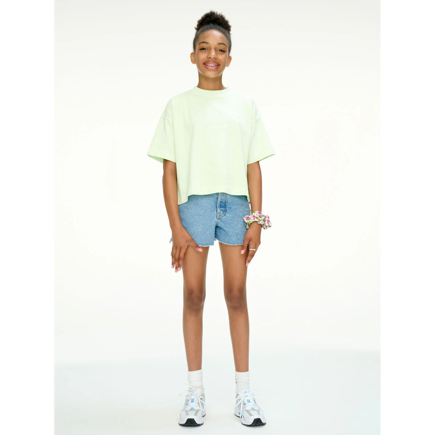Les Coyotes De Paris Pistachio Oversized Garment-Dye Logo T-Shirt - Image 3