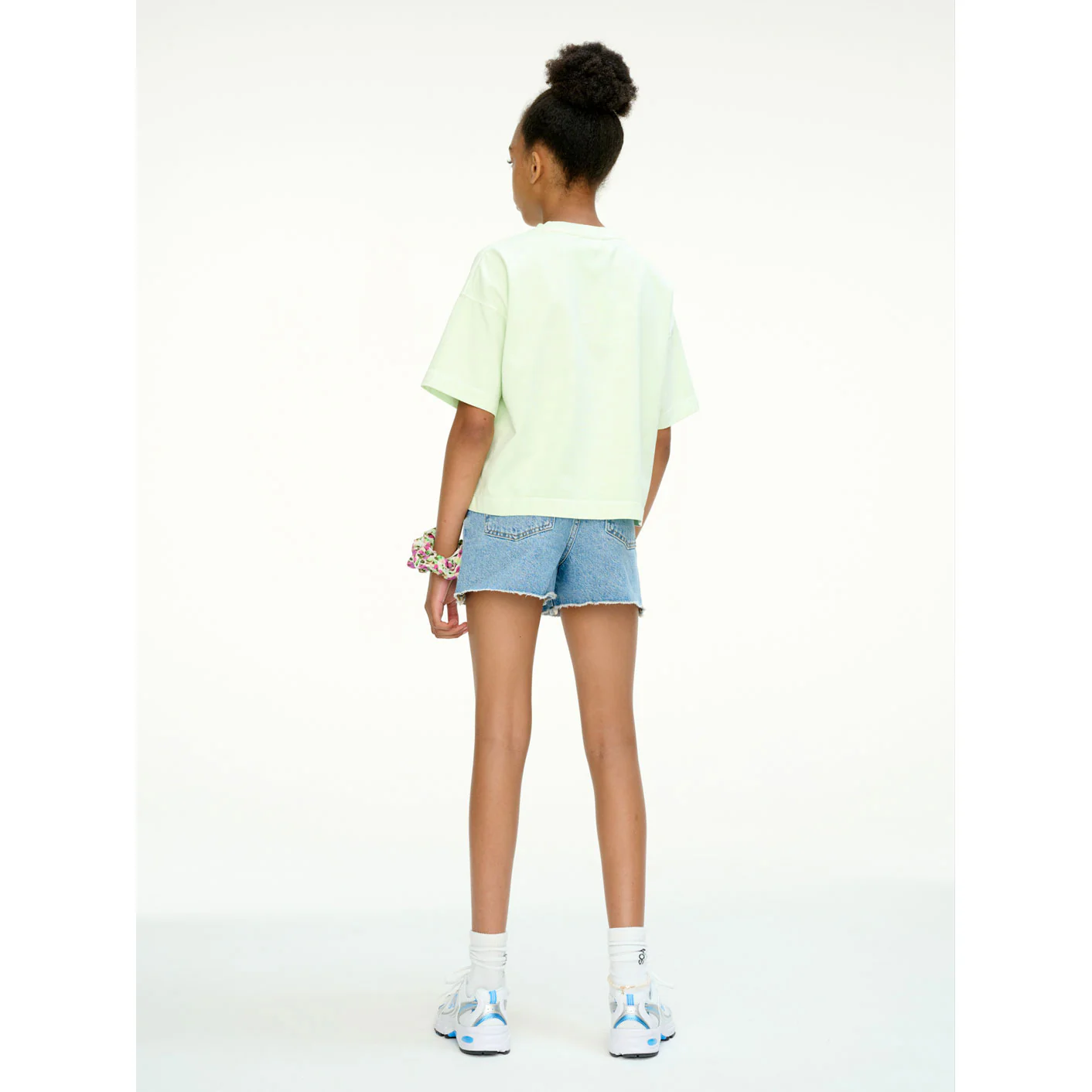 Les Coyotes De Paris Pistachio Oversized Garment-Dye Logo T-Shirt - Image 4