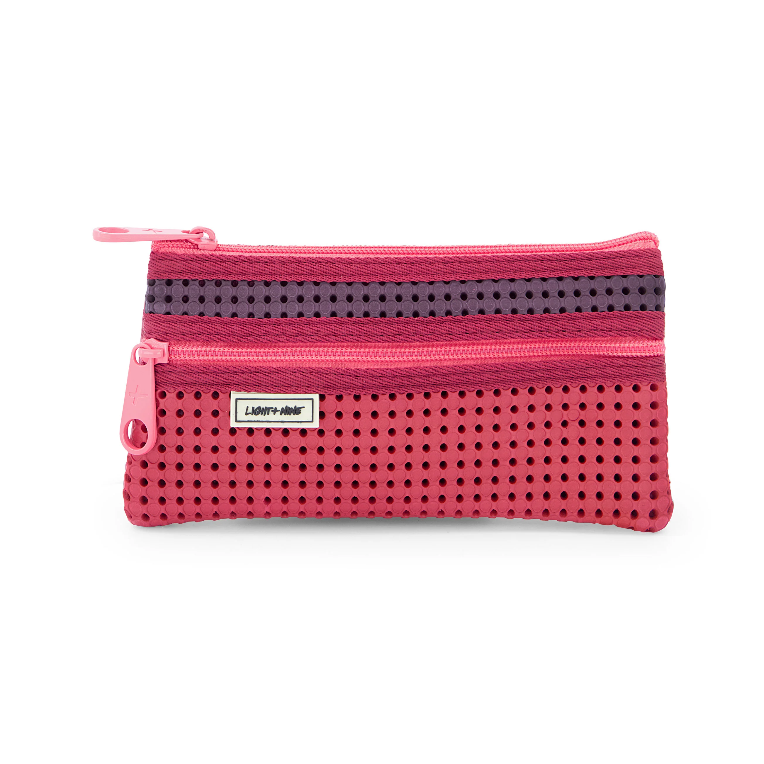 Light + Nine Flat Pencil Pouch Multi Rose