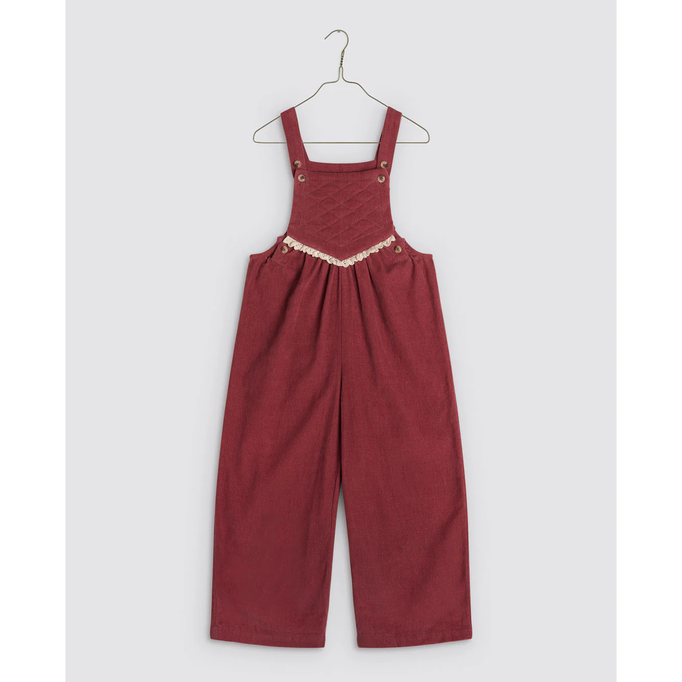 Little Cotton Clothes Apple Butter Velvet Veronica Dungarees