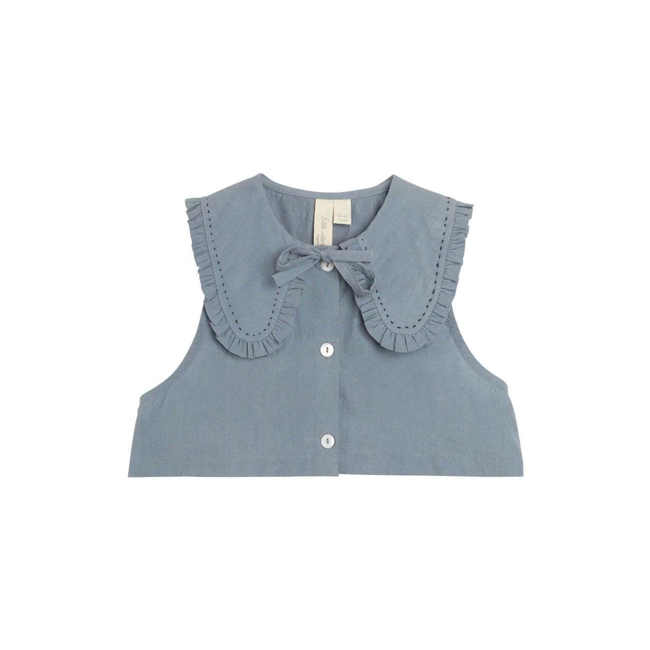 Little Cotton Clothes Blue Frannie Waistcoat Blouse