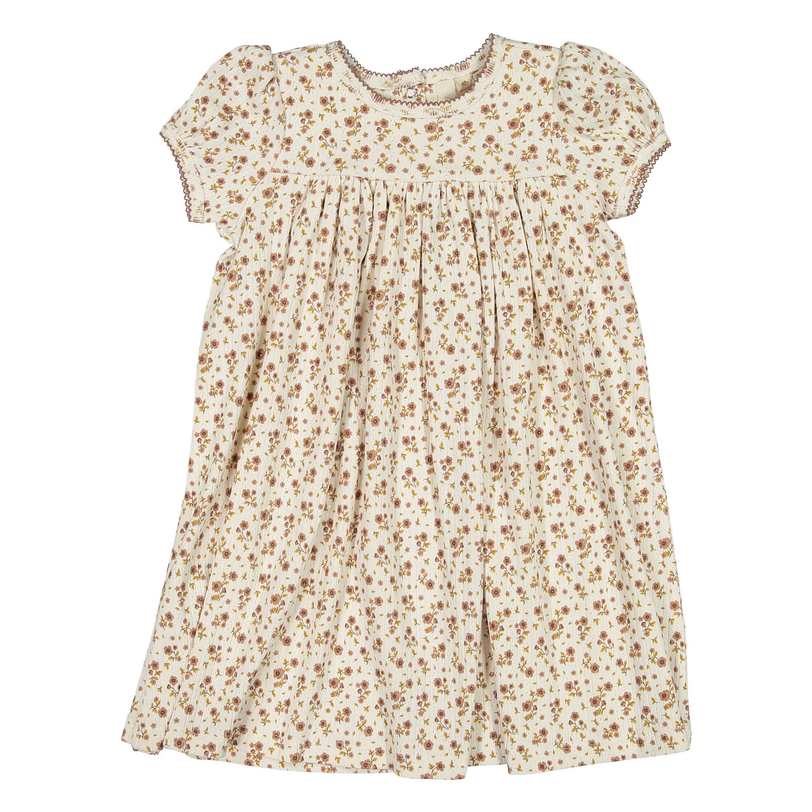 Little Cotton Clothes Bronte Floral Organic Pointelle Maya Dress