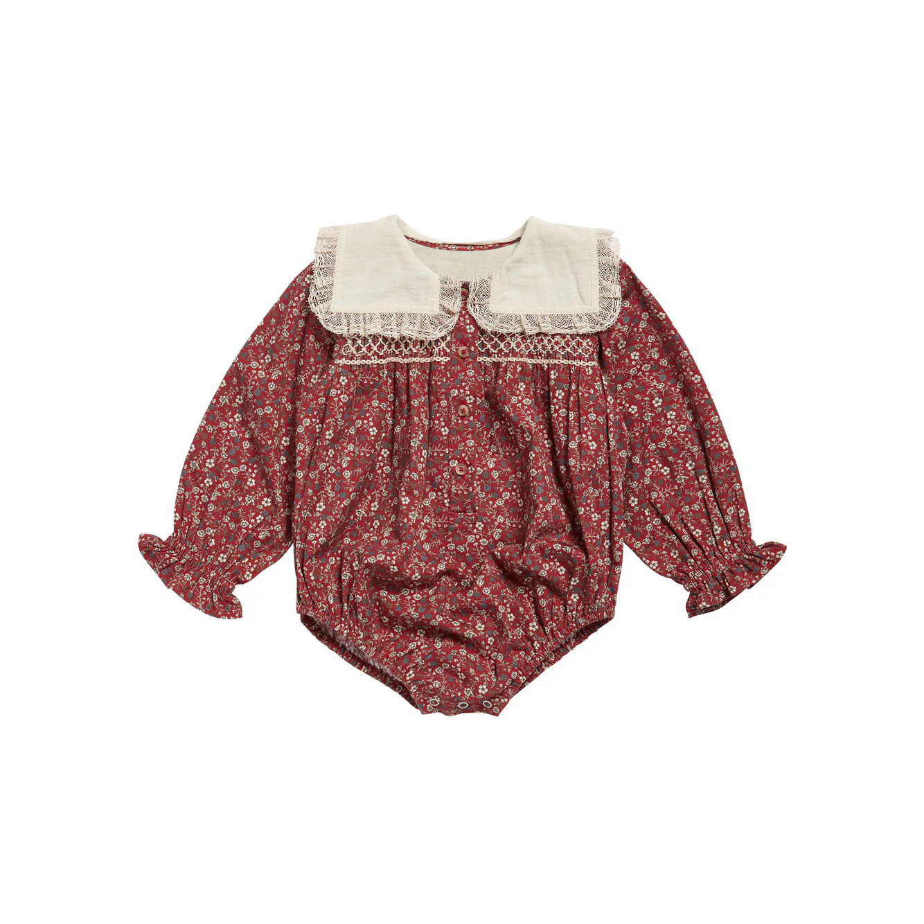 Little Cotton Clothes Clove Floral Emille Romper