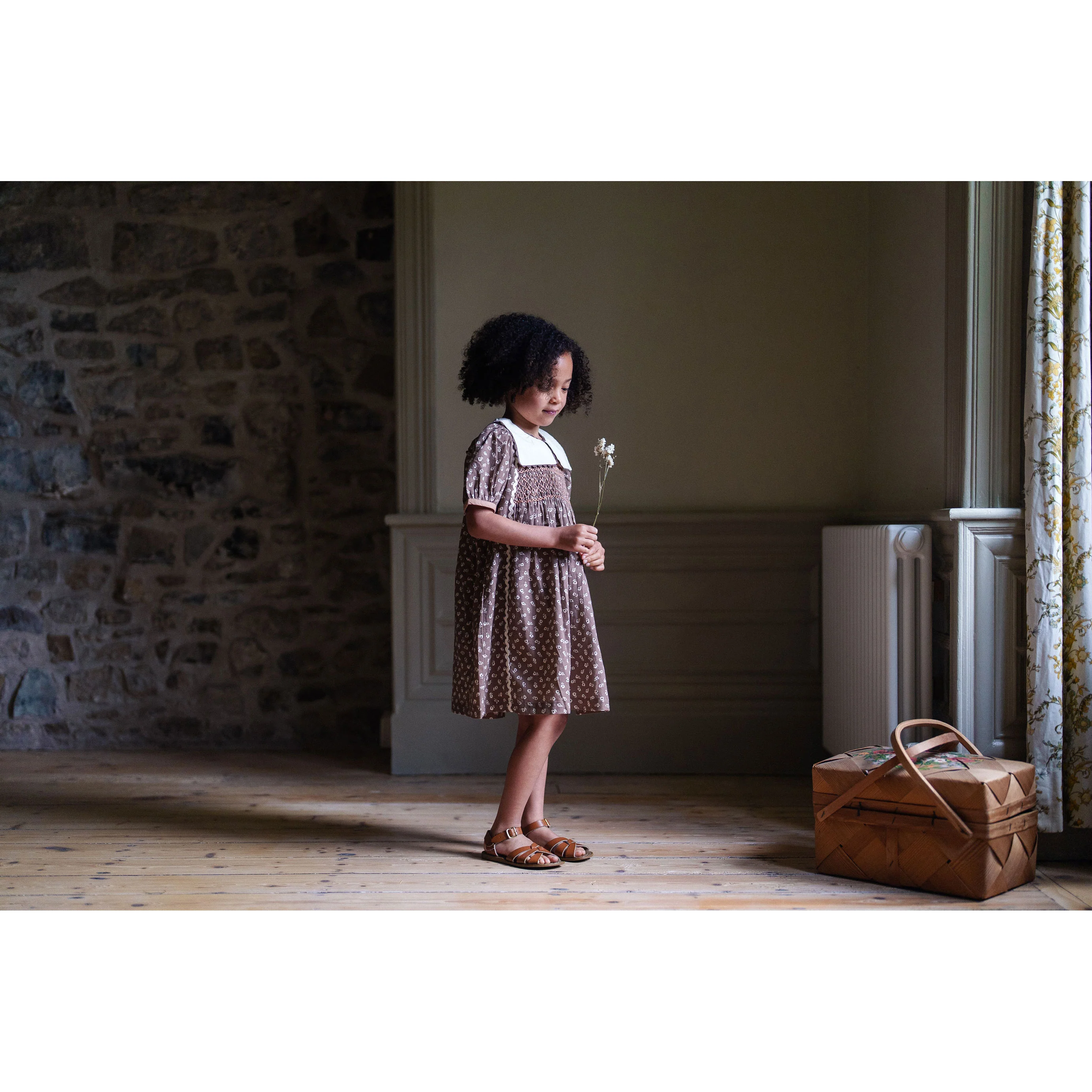 Little Cotton Clothes Clover Floral Violet Dress - Image 2
