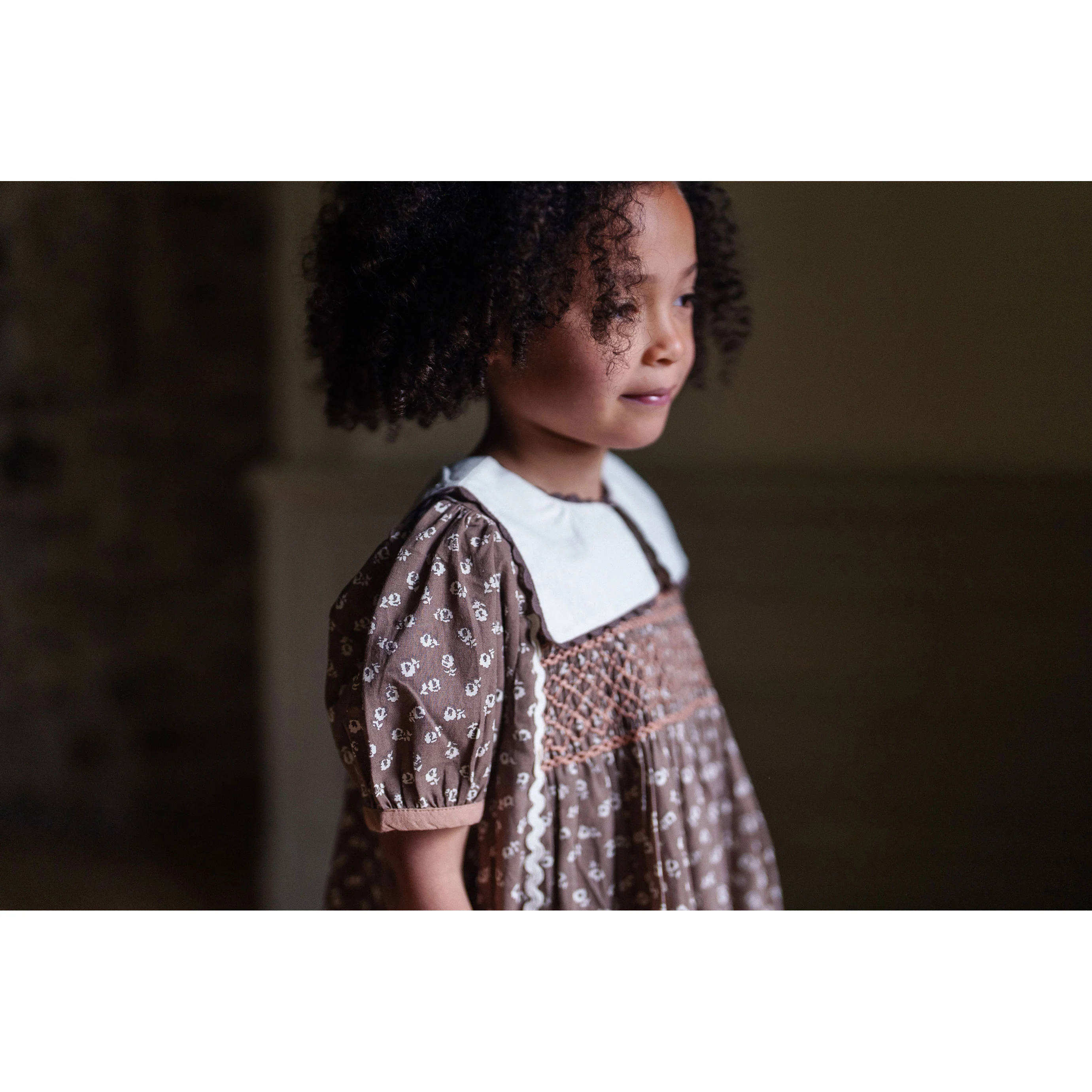 Little Cotton Clothes Clover Floral Violet Dress - Image 3