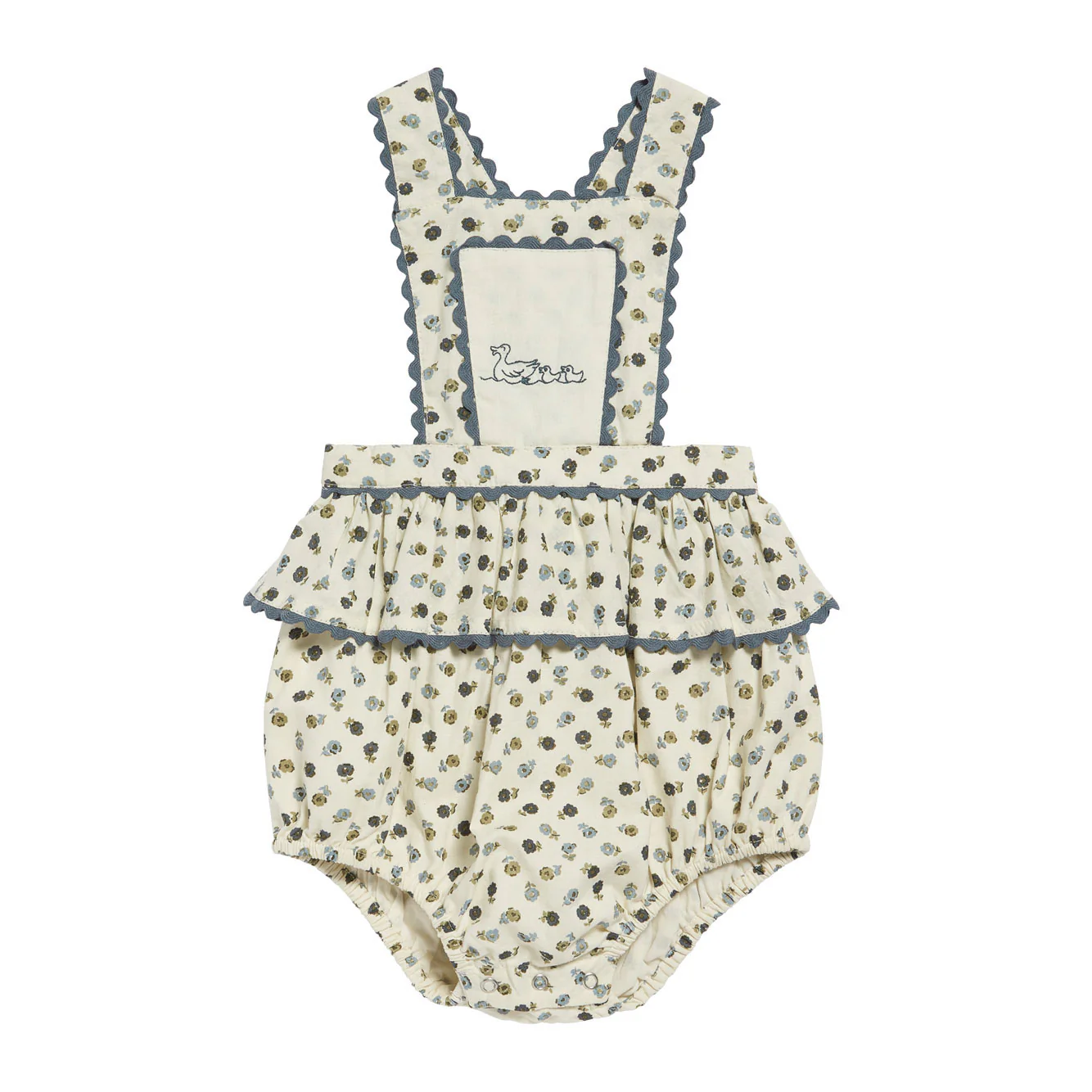 Little Cotton Clothes Daisy Floral Dhalia Frilly Romper