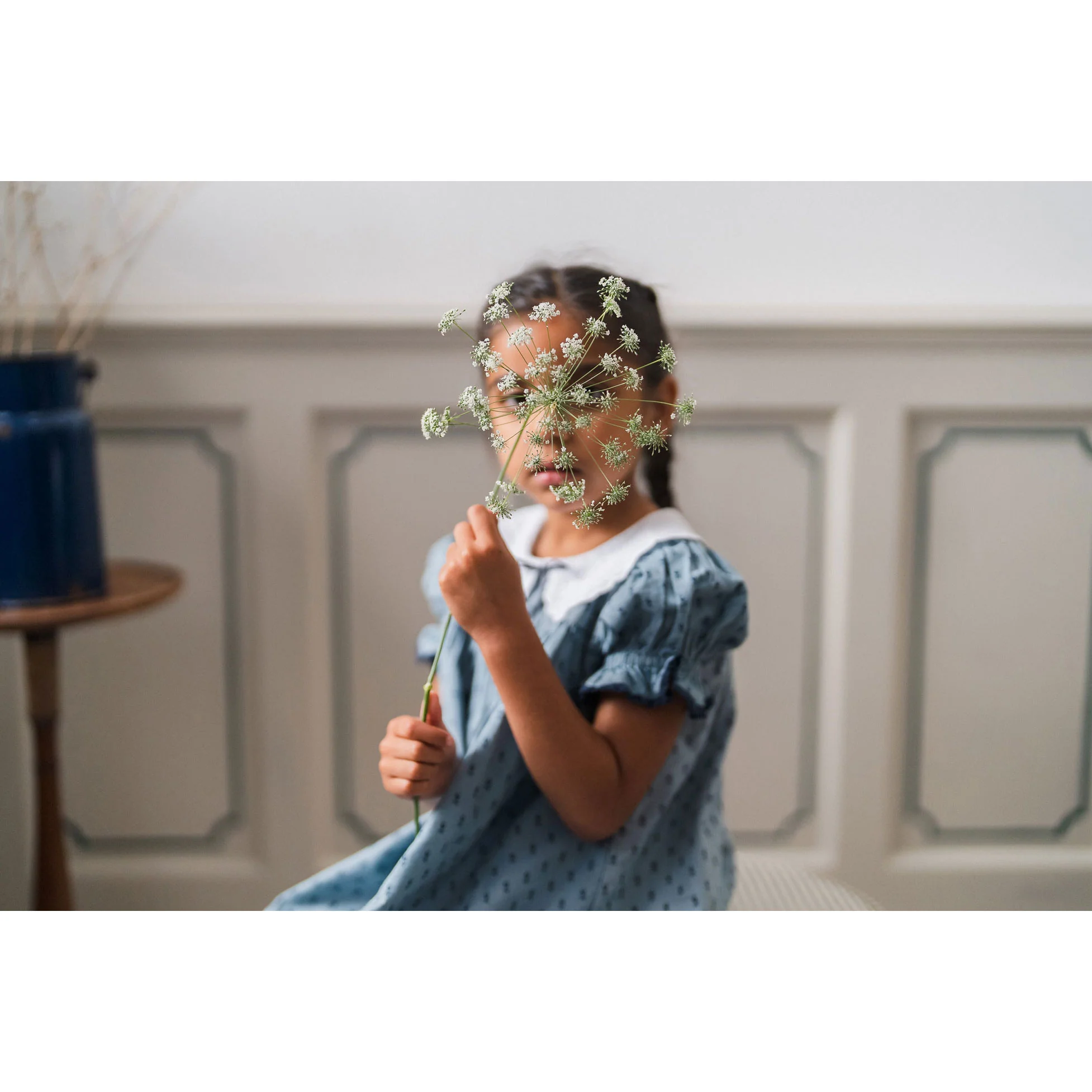 Little Cotton Clothes Dorset Floral Organic Iris Dress - Image 3