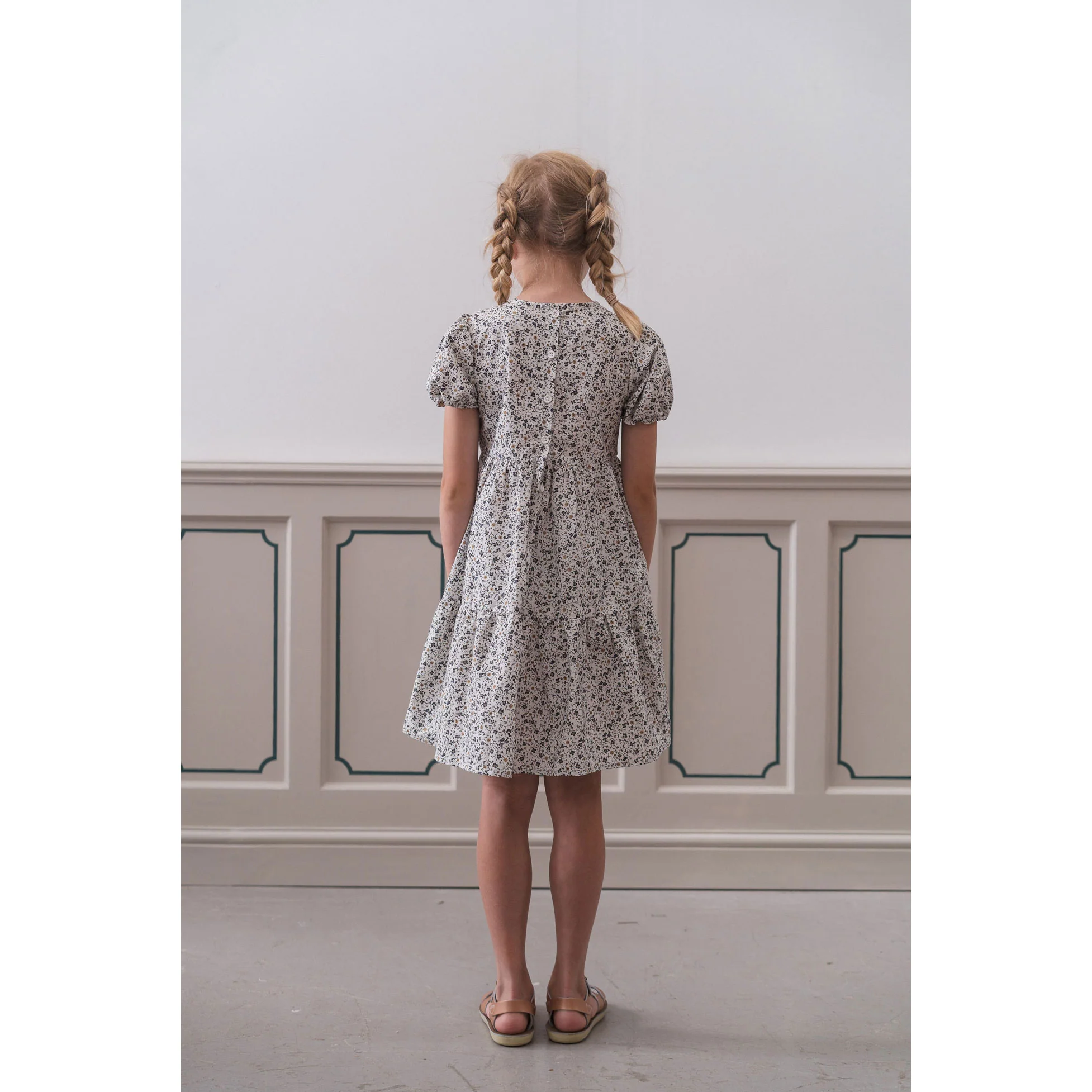 Little Cotton Clothes Evesham Floral Organic Katie Dress - Image 4