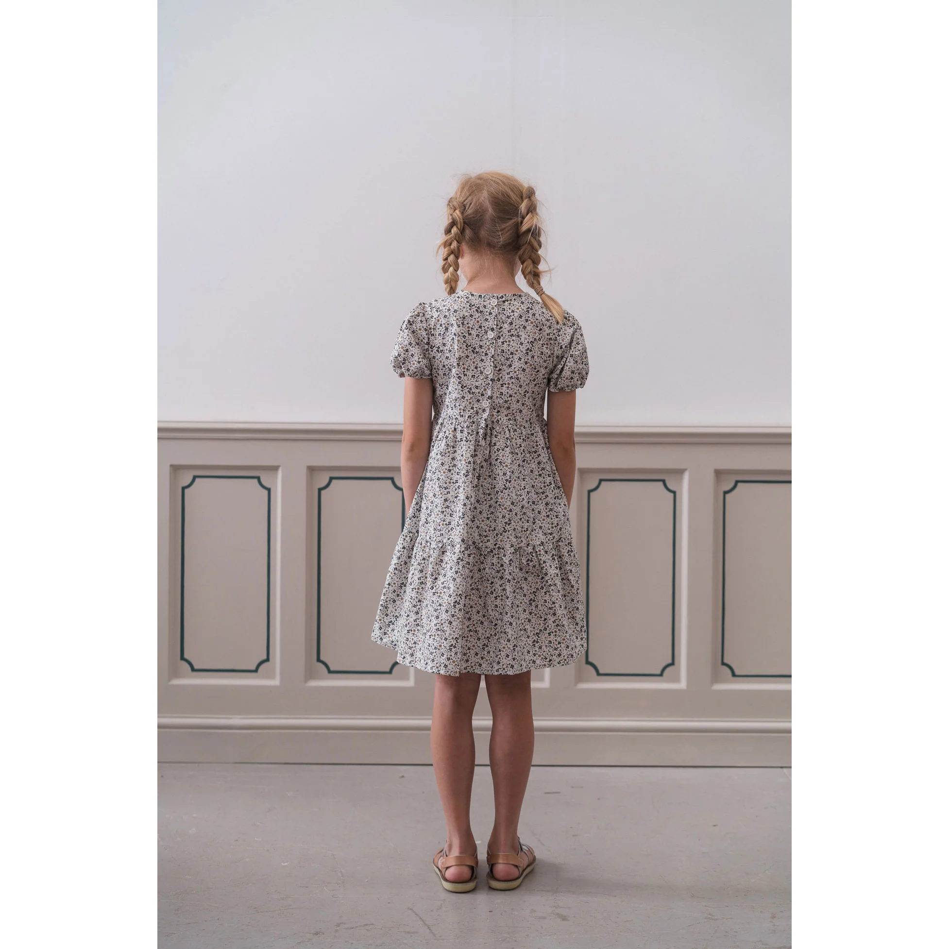 Little Cotton Clothes Evesham Floral Organic Katie Dress - Image 5
