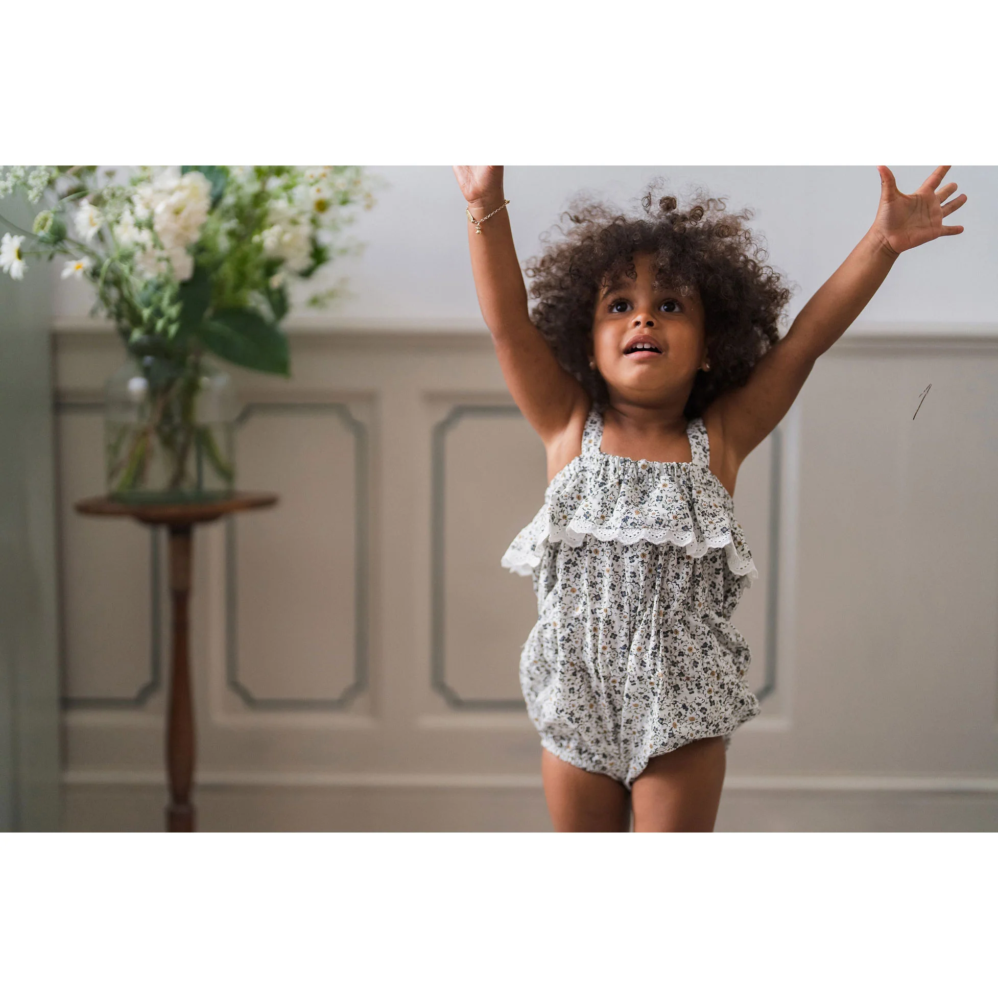 Little Cotton Clothes Evesham Floral Organic Nelly Romper - Image 2