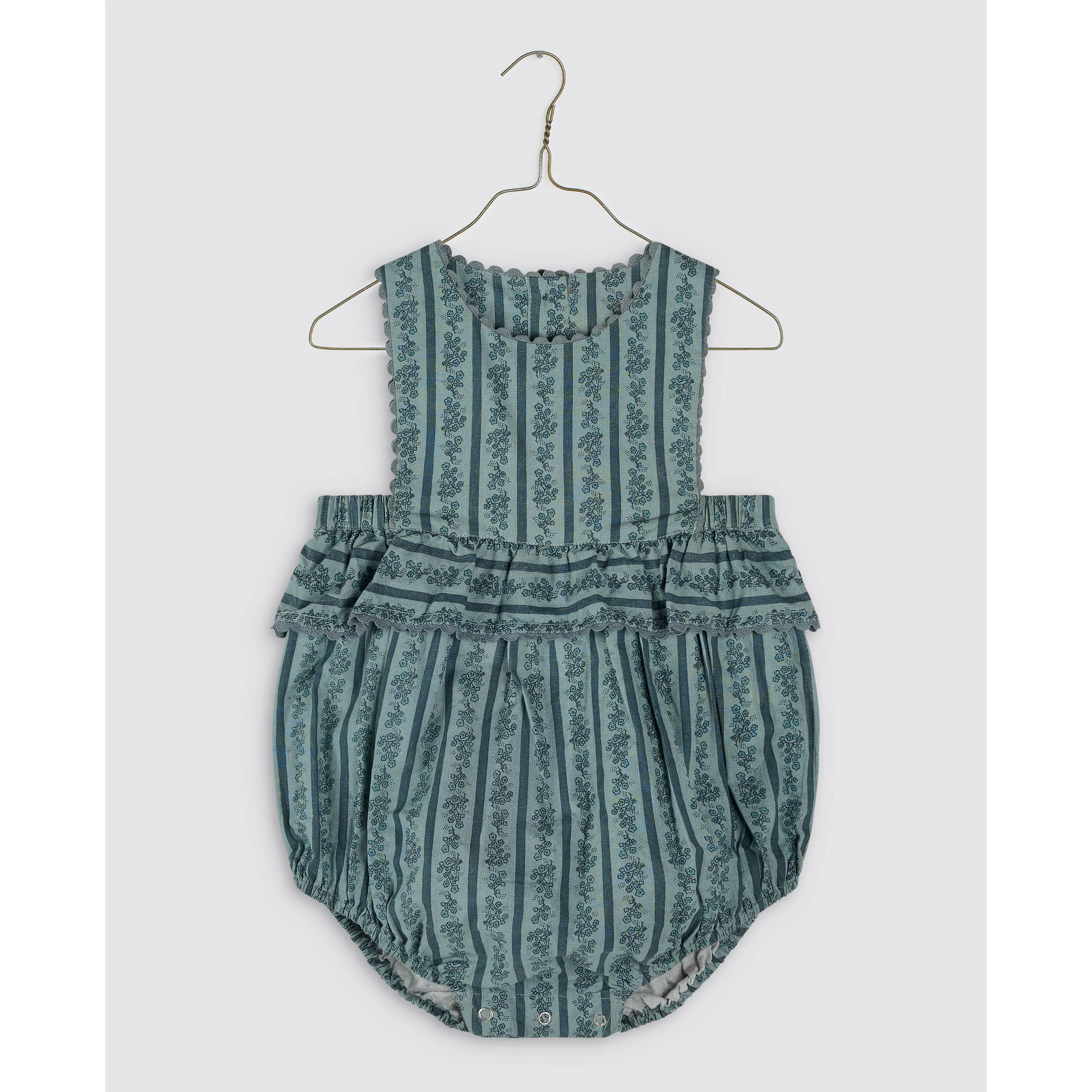 Little Cotton Clothes Garland Floral Frilly Romper