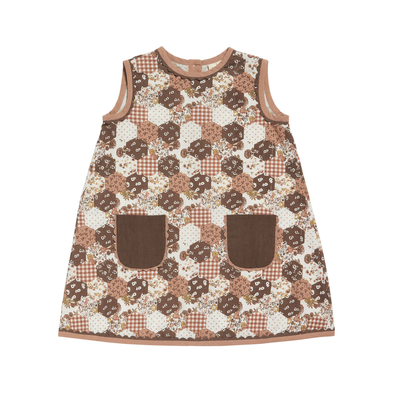 Little Cotton Clothes Hannah Patchwork Print Dress