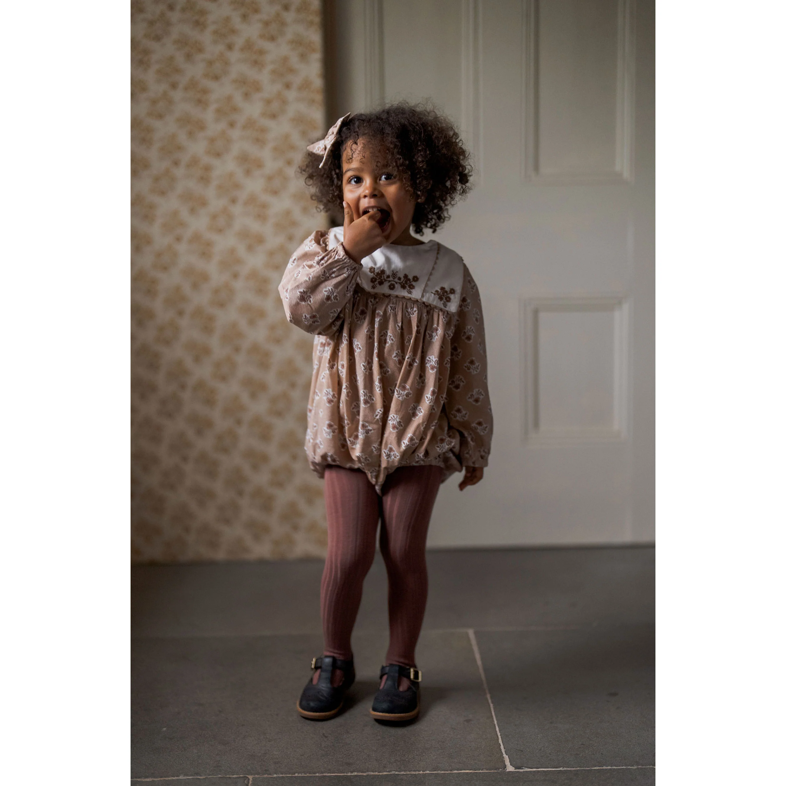 Little Cotton Clothes Hollyhock Floral Eliza Romper - Image 2