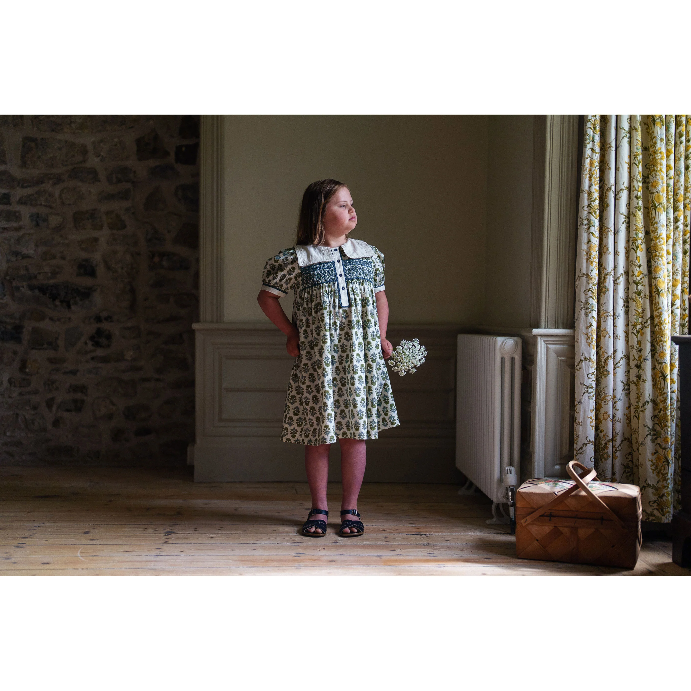 Little Cotton Clothes Jaipur Floral Violet Dress - Image 2